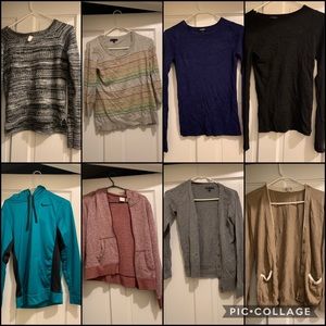 Sweaters/Cardigans and sweatshirts.